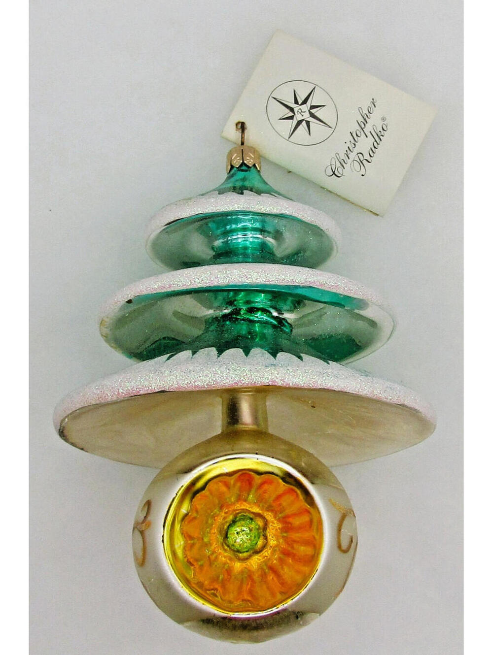 Christopher Radko 1999 Green Elegant Evergreen Ornament 99-413-0